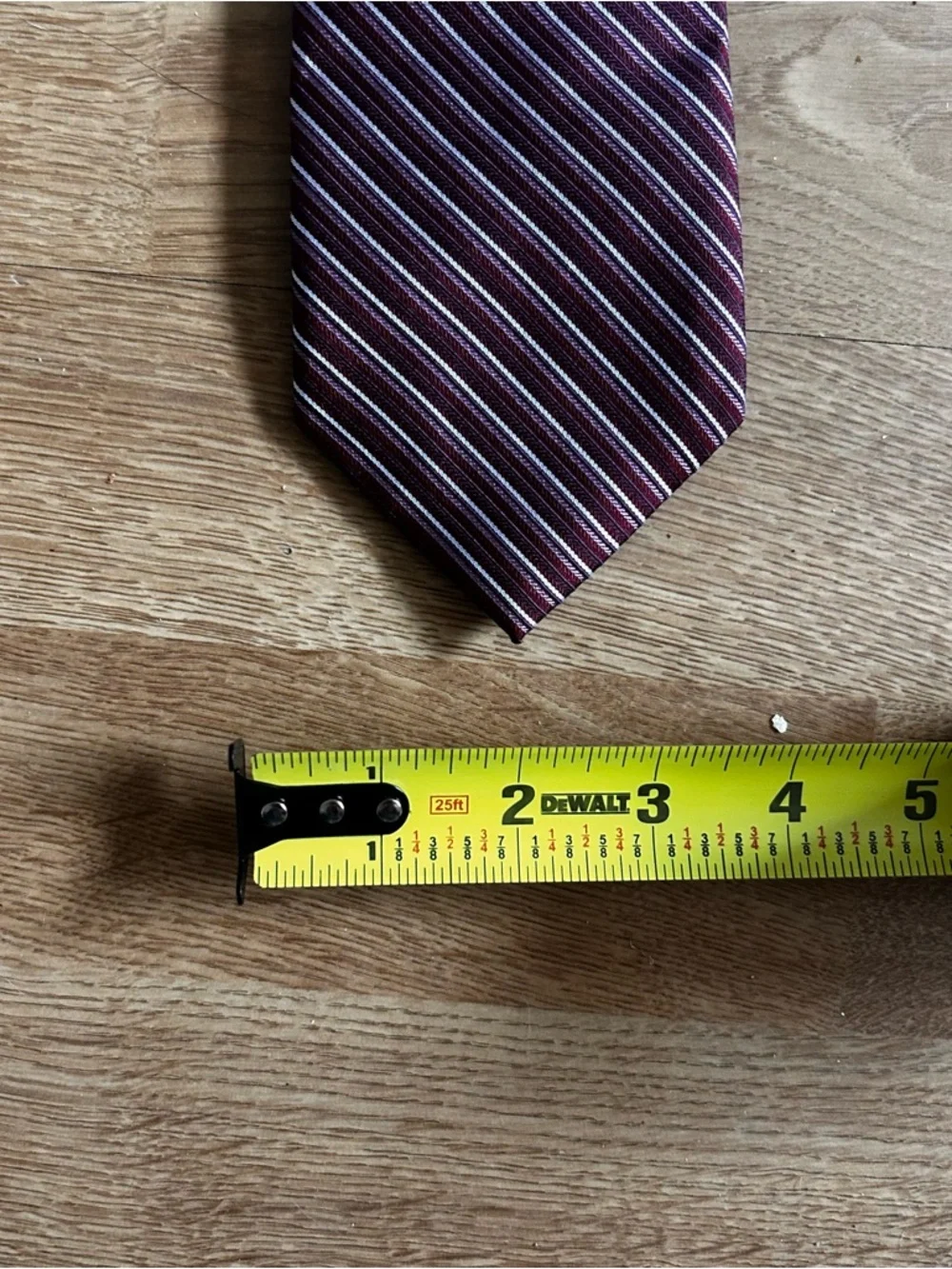 Calvin Klein burgundy/grey luxury 100% silk tie
